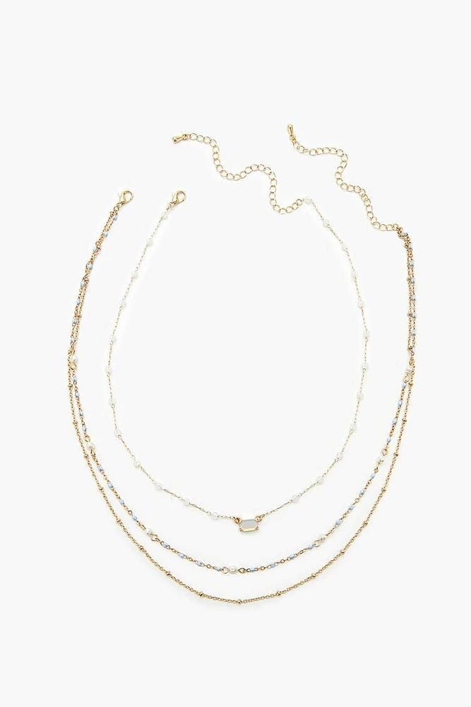 Layered Ball Chain Necklace Set