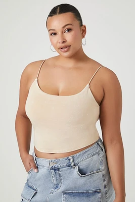 Plus Mineral Wash Cropped Cami