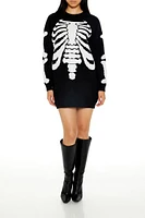 Skeleton Sweater Mini Dress