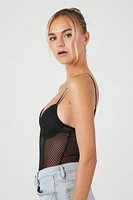 Sheer Chevron Sweetheart Bodysuit