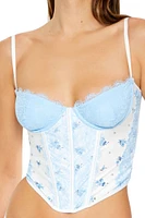 Lace Floral Lingerie Corset Cami