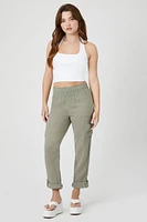 Cuffed Straight-Leg Pants