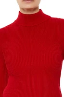 Ribbed Mock Neck Sweater
