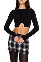 Ribbed Cutout Sweater