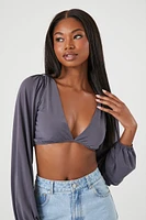 Crisscross Plunging Crop Top