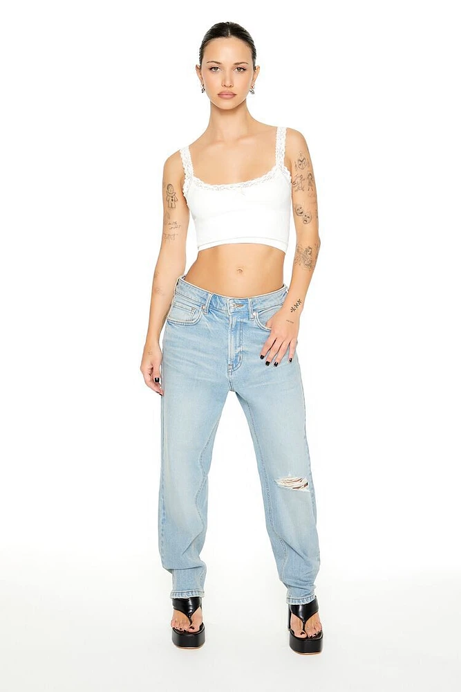 High-Rise Straight Jeans