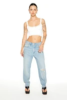 High-Rise Straight Jeans
