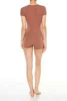 Ribbed Knit Lounge Romper