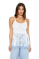 Crochet Sweater-Knit Fringe Cami