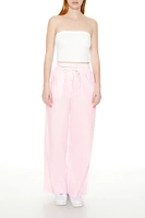 Drawstring Wide-Leg Cargo Pants