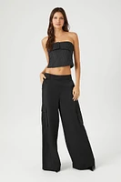 Strapless Foldover Crop Top