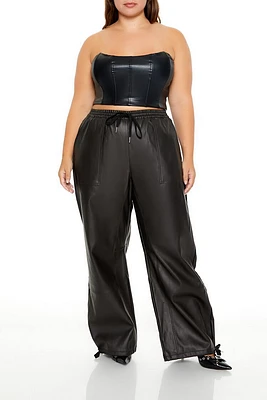 Plus Faux Leather Pants