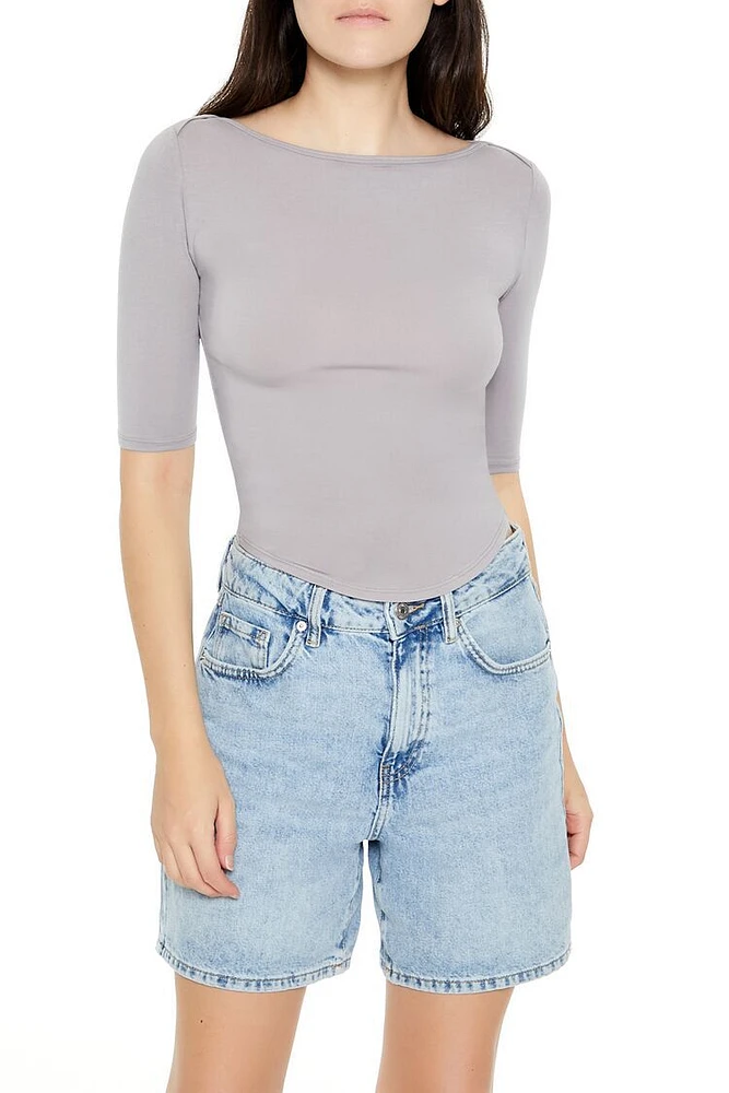 Jersey Curved-Hem Top