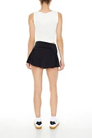 Foldover Drop-Waist Mini Skirt