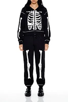 Skeleton Graphic Zip-Up Hoodie