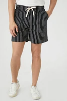 Pinstriped Drawstring Shorts