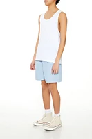 Mid-Rise Drawstring Swim Trunks