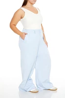 Plus Drawstring Wide-Leg Pants