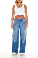 Wide-Leg Mid-Rise Jeans