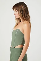 Cropped Bustier Tube Top