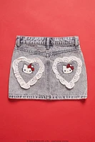 Girls Hello Kitty Heart Denim Skirt (Kids)