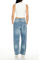 High-Rise Barrel Jeans