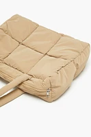 Quilted Puffer Tote Bag