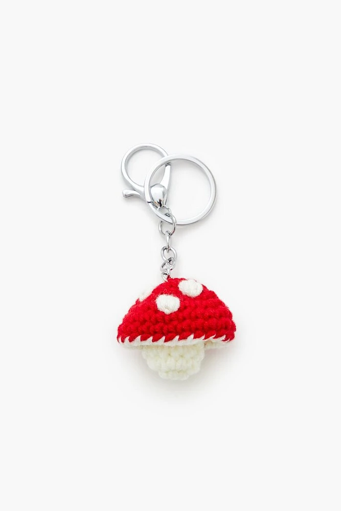 Crochet Mushroom Keychain