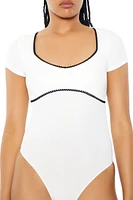 Ricrac-Trim Tee Bodysuit