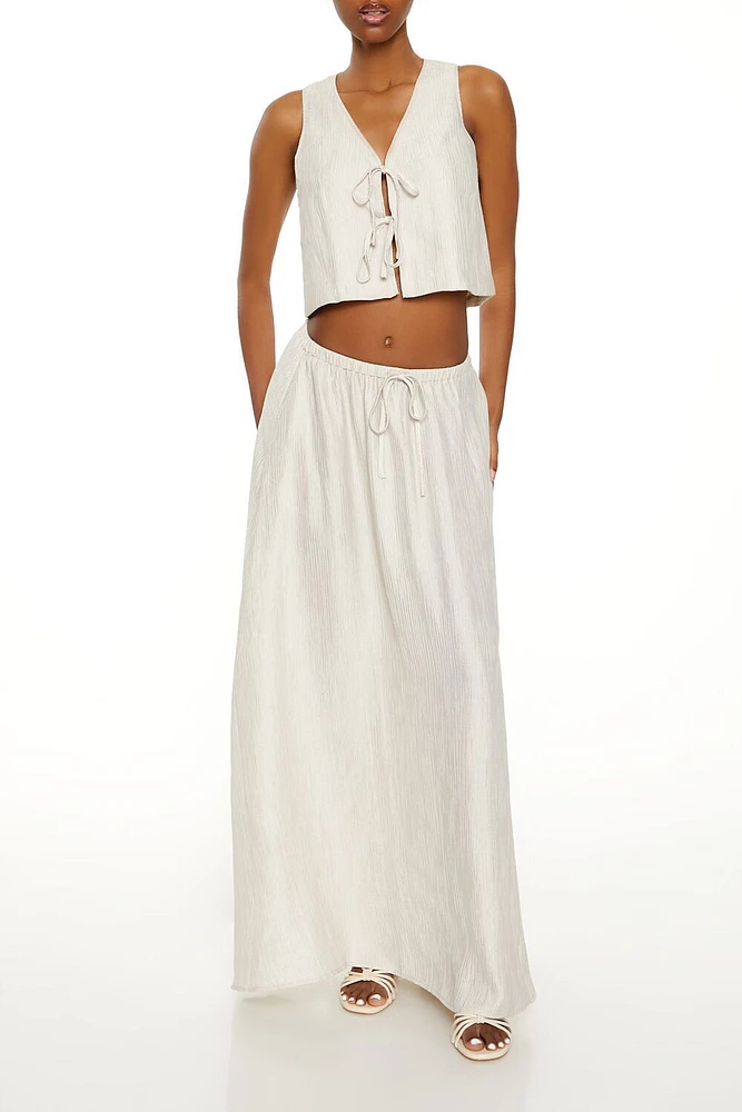 Tie-Front Crop Top & Maxi Skirt