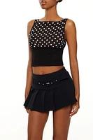 Polka Dot Cropped Tank Top