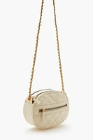 Quilted Round Crossbody Bag