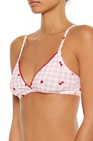 Gingham Strawberry Bralette