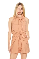 Sleeveless Drawstring Romper