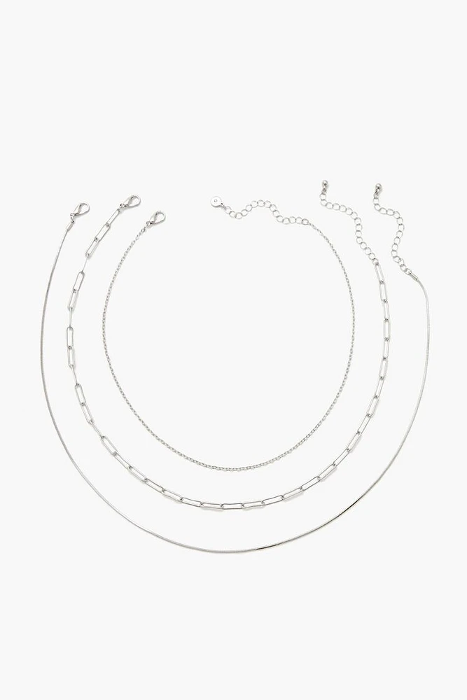 Anchor & Omega Chain Necklace Set