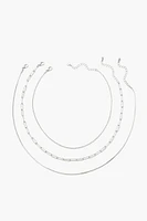 Anchor & Omega Chain Necklace Set