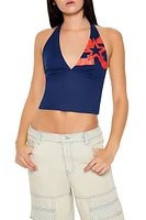 Star Graphic Cropped Halter Top