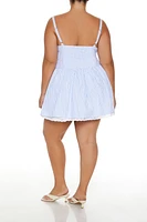 Plus Striped Mini Dress