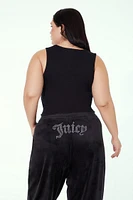 Plus Juicy Couture Rhinestone Tank Top