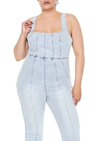 Plus Denim Tank Jumpsuit