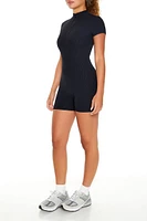 Active Half-Zip Mock Neck Romper