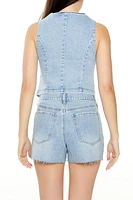 Denim Cropped Vest