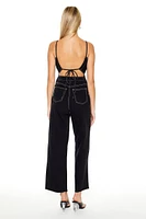 Denim Open-Back Cami Jumpsuit