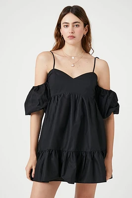 Poplin Off-the-Shoulder Mini Dress