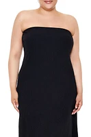 Plus Strapless Midi Dress