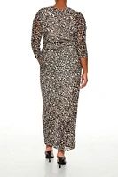 Plus Leopard Maxi Dress