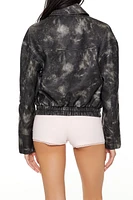Striped Bow Bomber Jacket