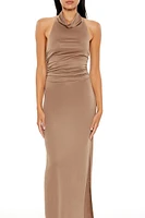 Halter Bodycon Maxi Dress