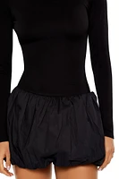 Cutout Bubble-Hem Mini Dress