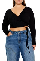 Plus Wrap Crop Top